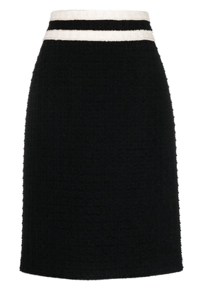 Gucci tweed high-waisted midi skirt - Black