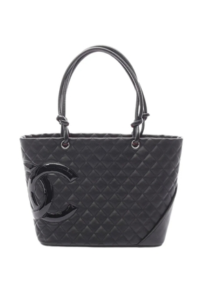 CHANEL Pre-Owned 2010-2011 Large Lambskin Cambon Ligne tote bag - Black