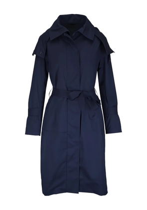 KZ_K STUDIO Raumplan Cobalt hooded belted coat - Blue