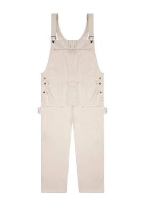 SOUTH2 WEST8 cotton canvas button overalls - Neutrals