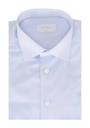 Eton point-collar long-sleeve shirt - Blue