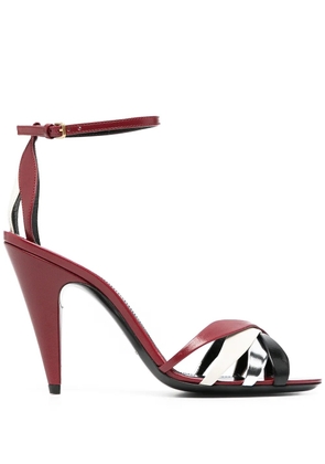 Saint Laurent 95mm Kristen sandals - Red