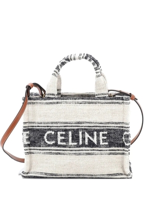 Celine Pre-Owned Cabas Thais Tote Striped Jacquard Textile Small satchel - Neutrals