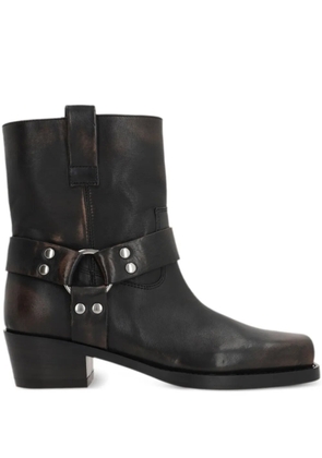 Paris Texas Roxy 45mm leather biker boots - Black