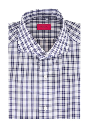 Isaia checked-pattern shirt - White