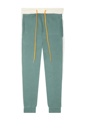 RHUDE panelled knit trousers - Green