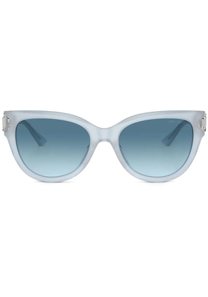Jimmy Choo Eyewear logo-plaque sunglasses - Blue