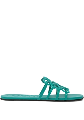 LOEWE Petal Anagram sandals - Green