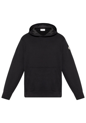 Moncler adjustable cotton hoodie - Black
