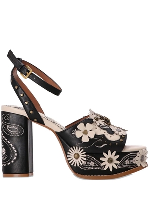 Kurt Geiger London 110mm Flower Western platform sandals - Black