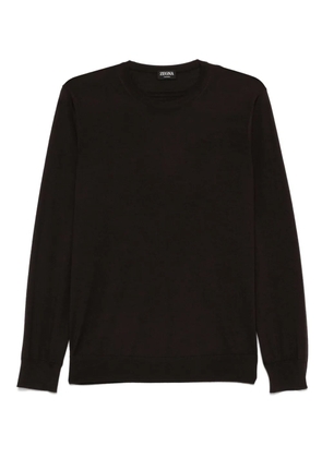 Zegna fine-knit sweater - Brown
