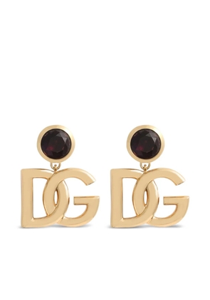 Dolce & Gabbana logo-plaque earrings - Gold