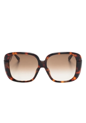 Linda Farrow Mima oversize-frame sunglasses - Brown