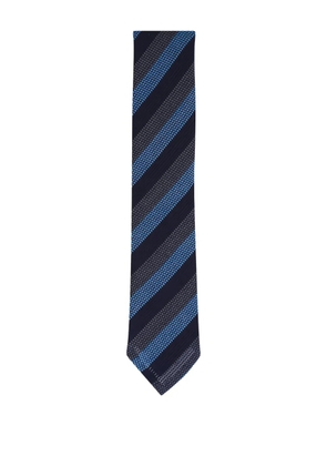 Eton striped-pattern tie - Blue