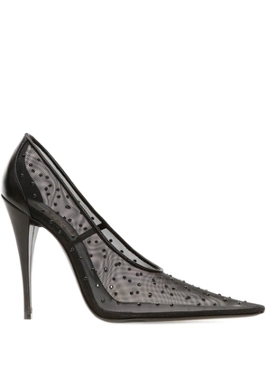 Saint Laurent Anja 115mm rhinestoned pumps - Black