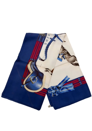 Hermès Pre-Owned 1971-2003 Jumping Silk Scarf 90 scarves - White