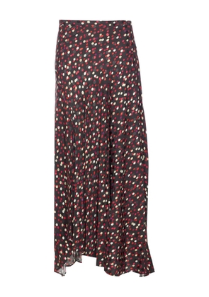 ISABEL MARANT dot-print asymmetric skirt - Red