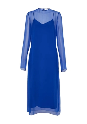 Ferragamo long-sleeve midi dress - Blue