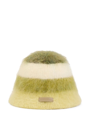 AMI Paris Ami striped mohair bucket hat - Green