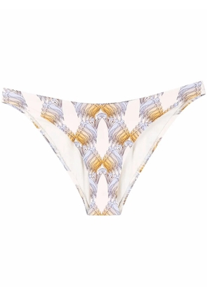 Tory Burch abstract-print bikini briefs - Neutrals