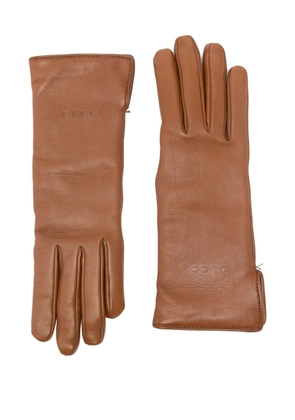 Gucci leather gloves - Brown