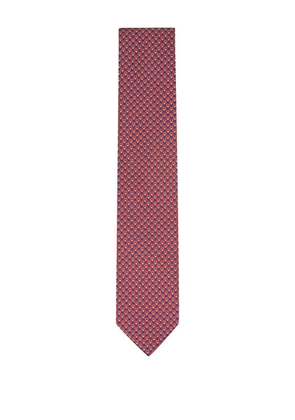 Eton patterned silk tie - Orange