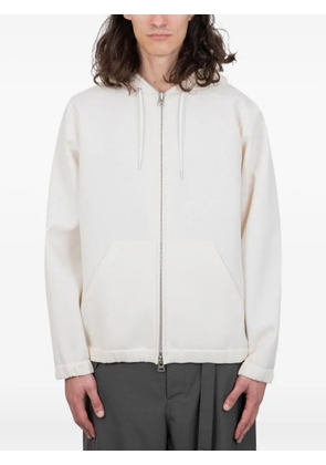 sacai zip-up hoodie - White