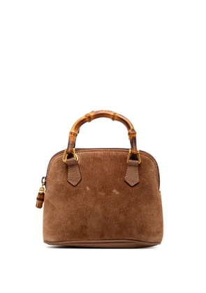 Gucci Pre-Owned 20th Century Suede Bamboo Dome satchel - Brown