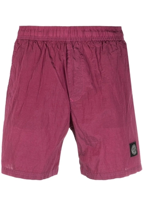 Stone Island Compass-patch track shorts - Pink