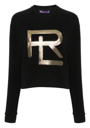 Ralph Lauren Collection logo-embroidered tonal stitching sweatshirt - Black