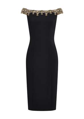 Jenny Packham Valorie embellished midi dress - Black