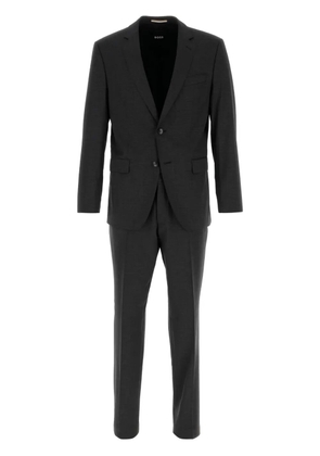 BOSS checked single-breasted suit - Grey