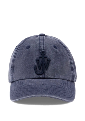 JW Anderson logo-embroidered cotton baseball cap - Blue