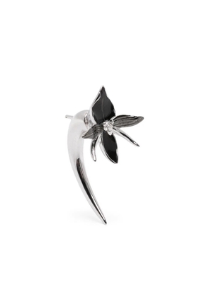 Shaun Leane diamond talon black-orchid earrings - Silver