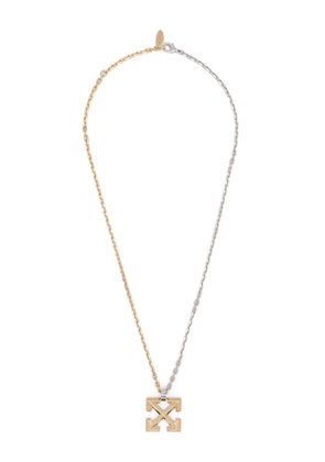 Off-White Arrows two-tone necklace - Gold