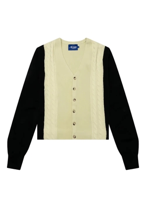 Awake NY cable-knit panelled cardigan - Neutrals