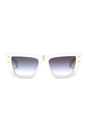 Balmain Eyewear stud cat-eye frame sunglasses - White