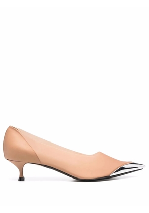 Nº21 metal toe transparent pumps - Brown