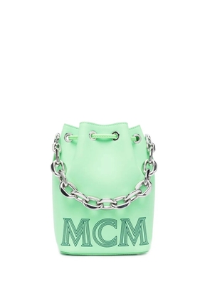 MCM logo-print chain-link bag - Green