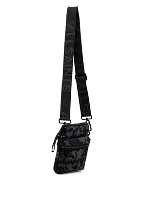 AllSaints camouflage-pattern zip-fastening messenger bag - Black