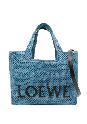 LOEWE small Loewe Font tote bag - Blue