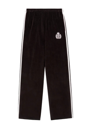 Sporty & Rich NY Crest logo stripe track pants - Brown