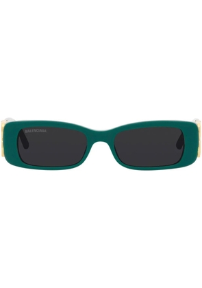 Balenciaga Eyewear BB0096S BB-plaque sunglasses - Green