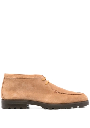 Santoni suede derby shoes - Neutrals