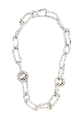 AMBUSH ring-pendant chain necklace - Silver