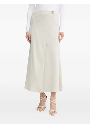 Armani Exchange button-detail midi skirt - Neutrals