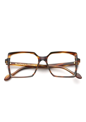 Kador square-frame glasses - Brown