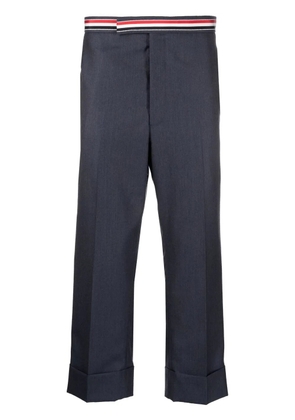 Thom Browne RWB-band cropped trousers - Blue