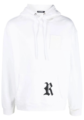 Raf Simons logo patch hoodie - White