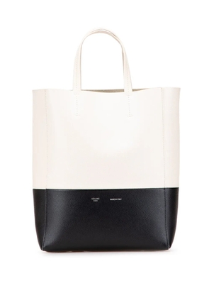 Celine Pre-Owned 2017 Small Bicolor Leather Vertical Cabas tote bag - White